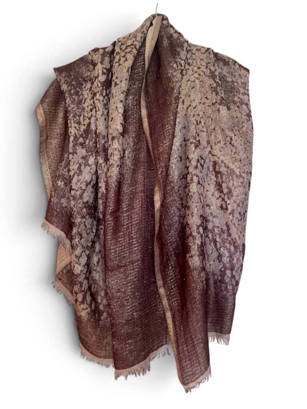 Ann Taylor Very Large Bronze Woven Wrap